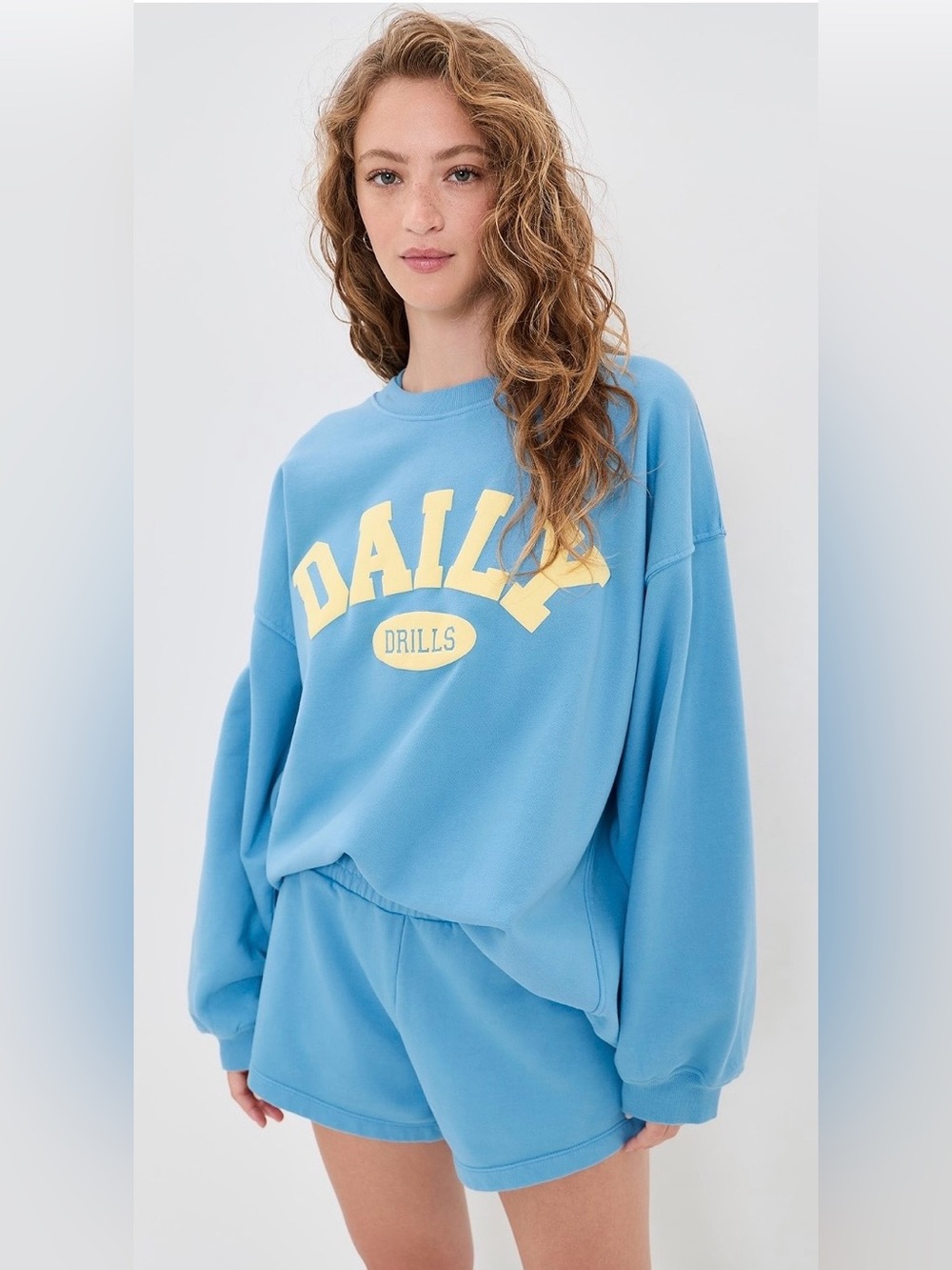 Daily Drills XS/S Shop Bop Exclusive Malibu/ Lemonade Oversized Daily Crew.